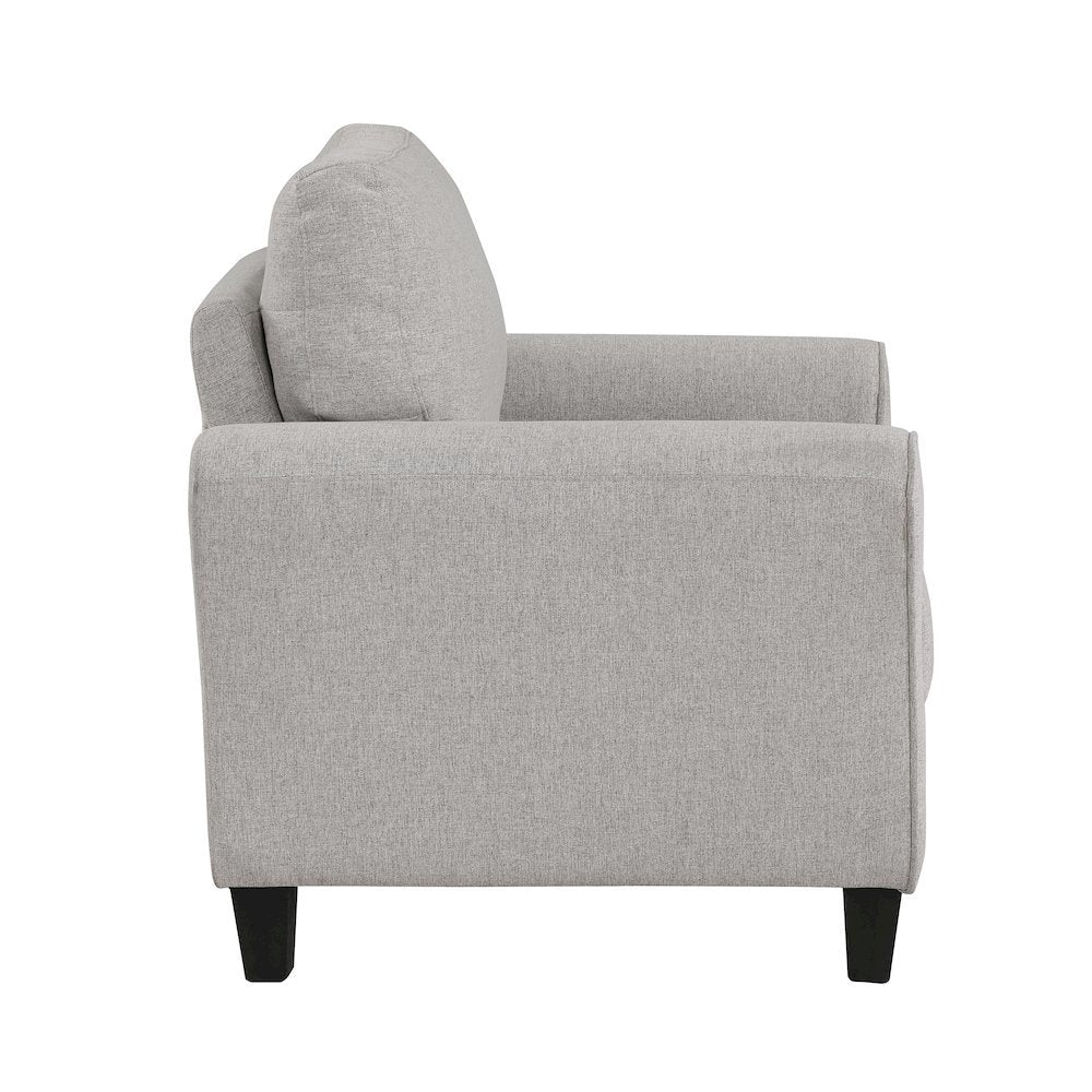 Sand Color Upholstered Arm Chair, Elegant Accent Chair for Living Room Spaces