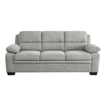Gray Textured Fabric 3-Seater Couch Sofa Ideal for Living Room