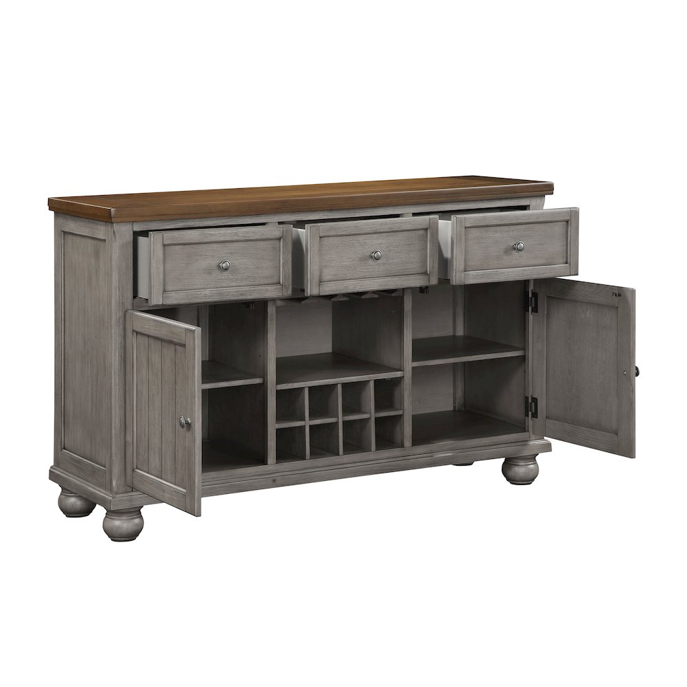 Tigard Acacia Veneer Dining Room Server in Gray