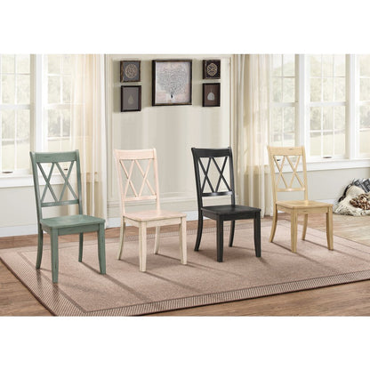 Janina Wood Dining Room Side Chair, set of 2 in White