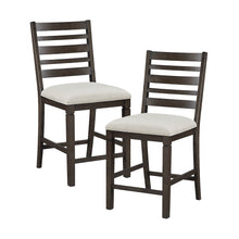Victoria Asian Hardwood Counter Height Chair, Set of 2 in Dark Espresso