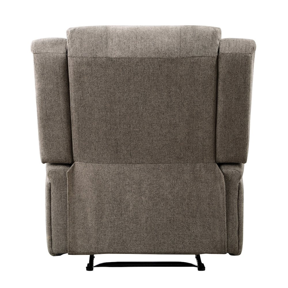 Lexicon Foxcroft Textured Fabric Power Reclining Chair in Brown