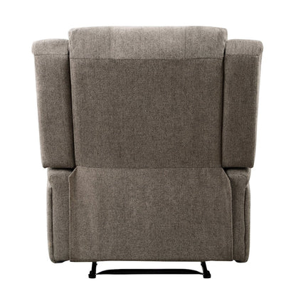 Lexicon Foxcroft Textured Fabric Power Reclining Chair in Brown