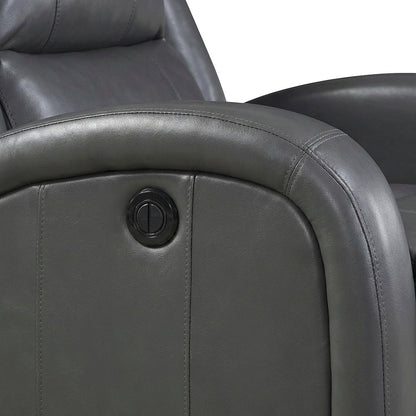 Faux Leather Power Recliner Chair for Adults, Electric Reclining, Gray