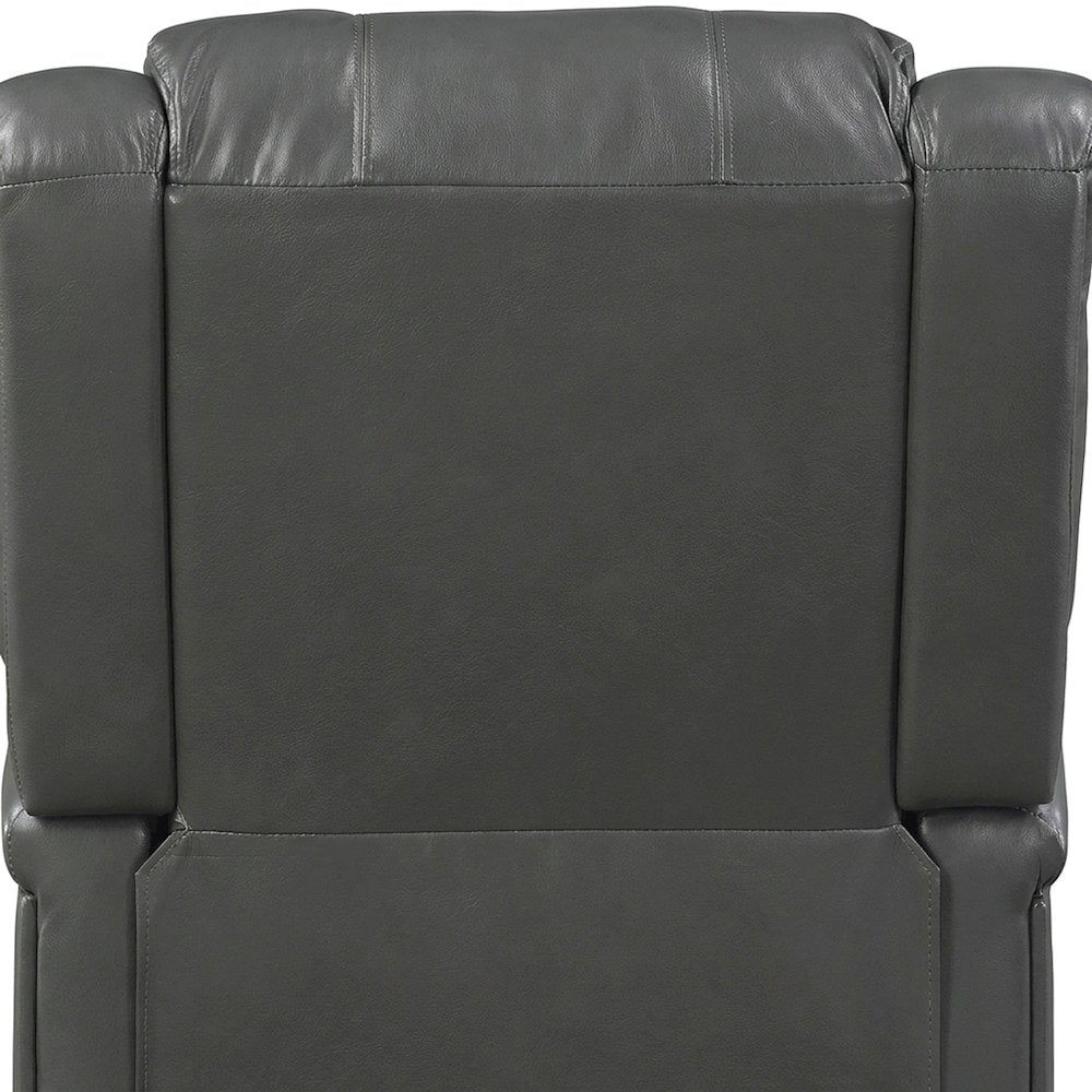 Faux Leather Power Recliner Chair for Adults, Electric Reclining, Gray