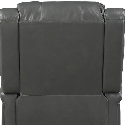 Faux Leather Power Recliner Chair for Adults, Electric Reclining, Gray