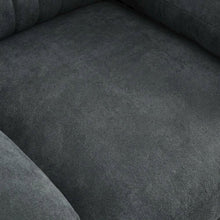Textured Fabric Upholstered Accent Armchair for Living Room, Dark Gray
