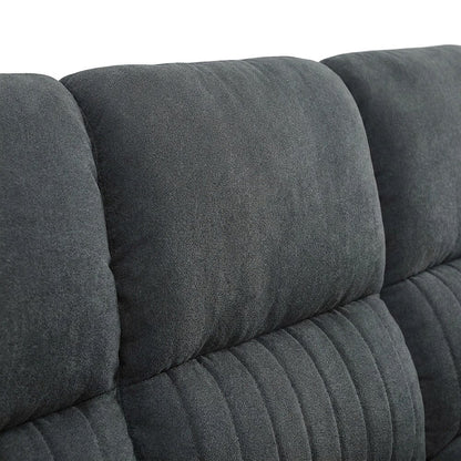 Holleman Textured Fabric Sofa with Track Arms and Tight Back, Dark Gray