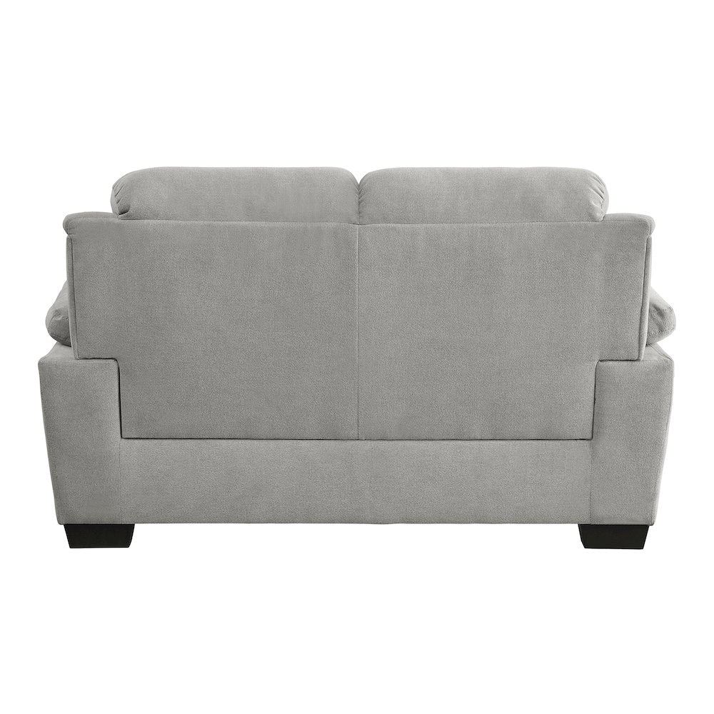 Holleman Textured Fabric Love Seat In Gray
