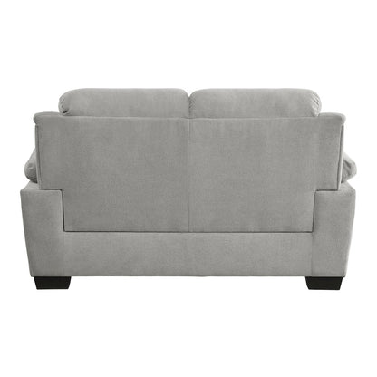 Holleman Textured Fabric Love Seat In Gray