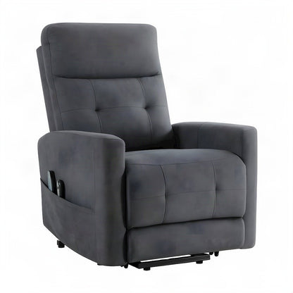 Microfiber Power Lift Recliner Chair for Elderly and Seniors, Dark gray