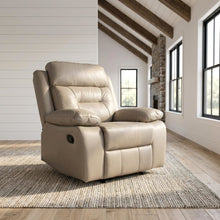 Laconia Leather Recliner Chair with Push Back Manual Recline, Latte