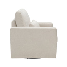 Modern Swivel 35-Inch Chair in Beige Boucle – Unique Chair for Bedroom Use