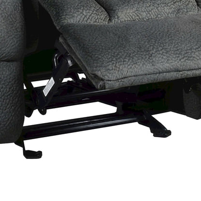 Microfiber Double Glider Reclining Loveseat Sofa, Love Seat Recliner, Charcoal