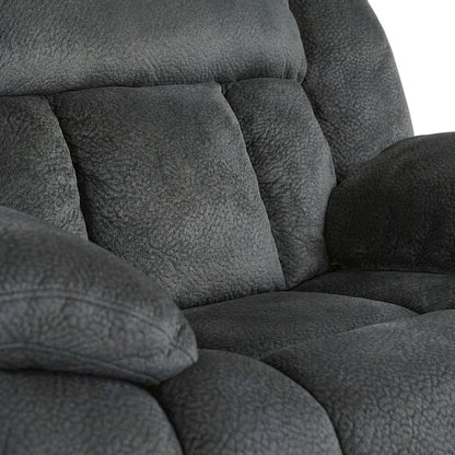 Microfiber Double Glider Reclining Loveseat Sofa, Love Seat Recliner, Charcoal