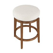 Lily Asian Hardwood Swivel Counter Height Chair in Brown