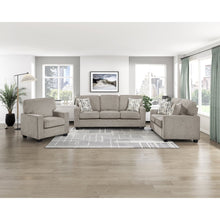 Frances Chenille 3pc Set: Sofa, Love, Chair in Taupe