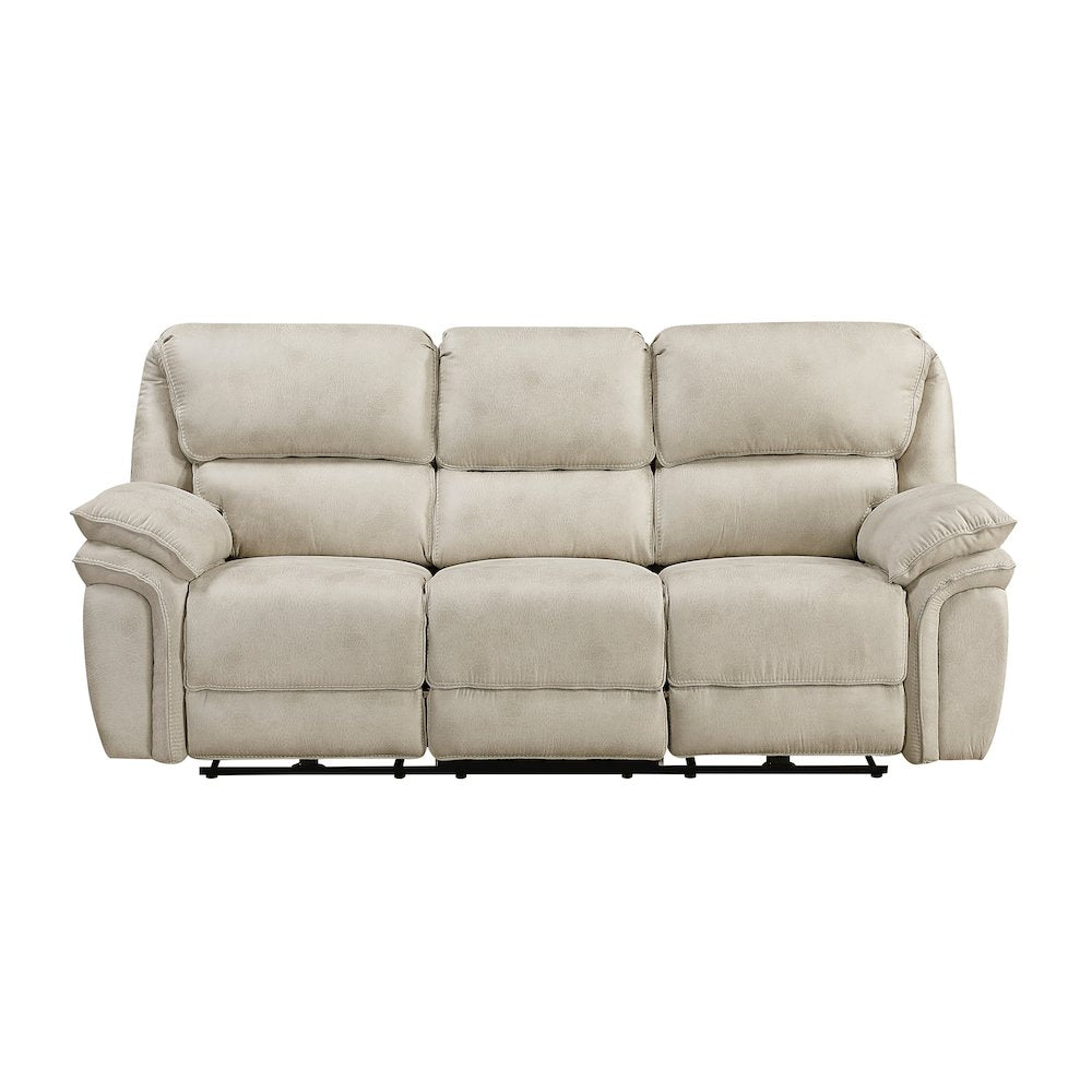 Proctor Microfiber 3pc Set: Sofa, Love, Chair (Power) in Sand