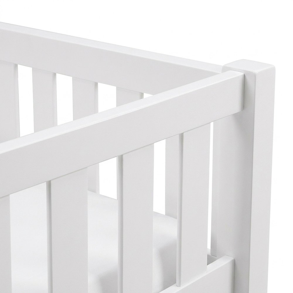 Galen Pine Twin Over Twin Bunk Beds for Kids with Two Storage Boxes, White