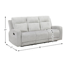 Benton Corduroy 3pc Set: Sofa, Love, Chair in Light Gray