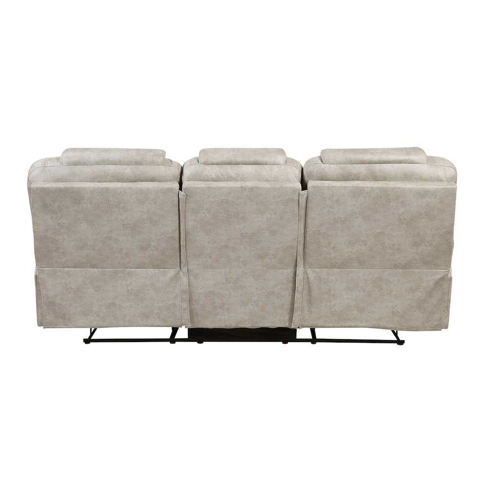 Gainesville Microfiber 3pc Set: Sofa, Love, Chair in Pewter