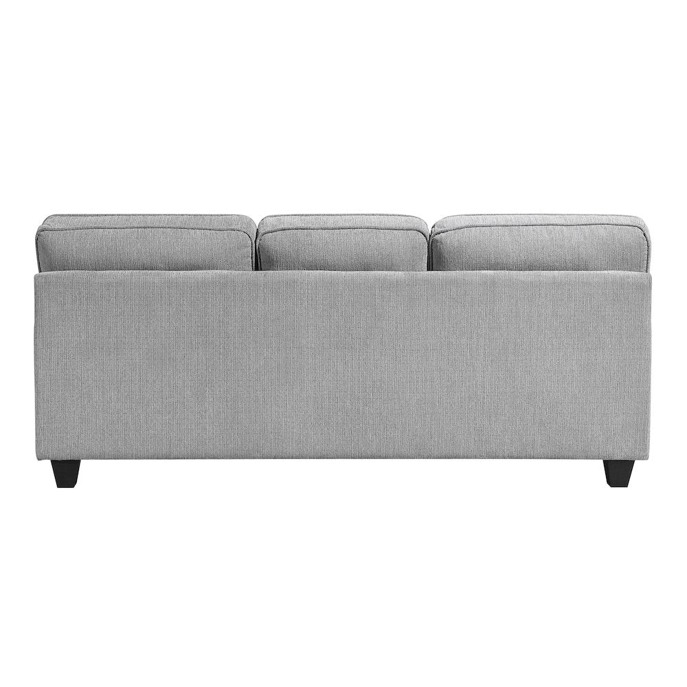 Bennett Chenille 3pc Set: Sofa, Love, Chair in Gray