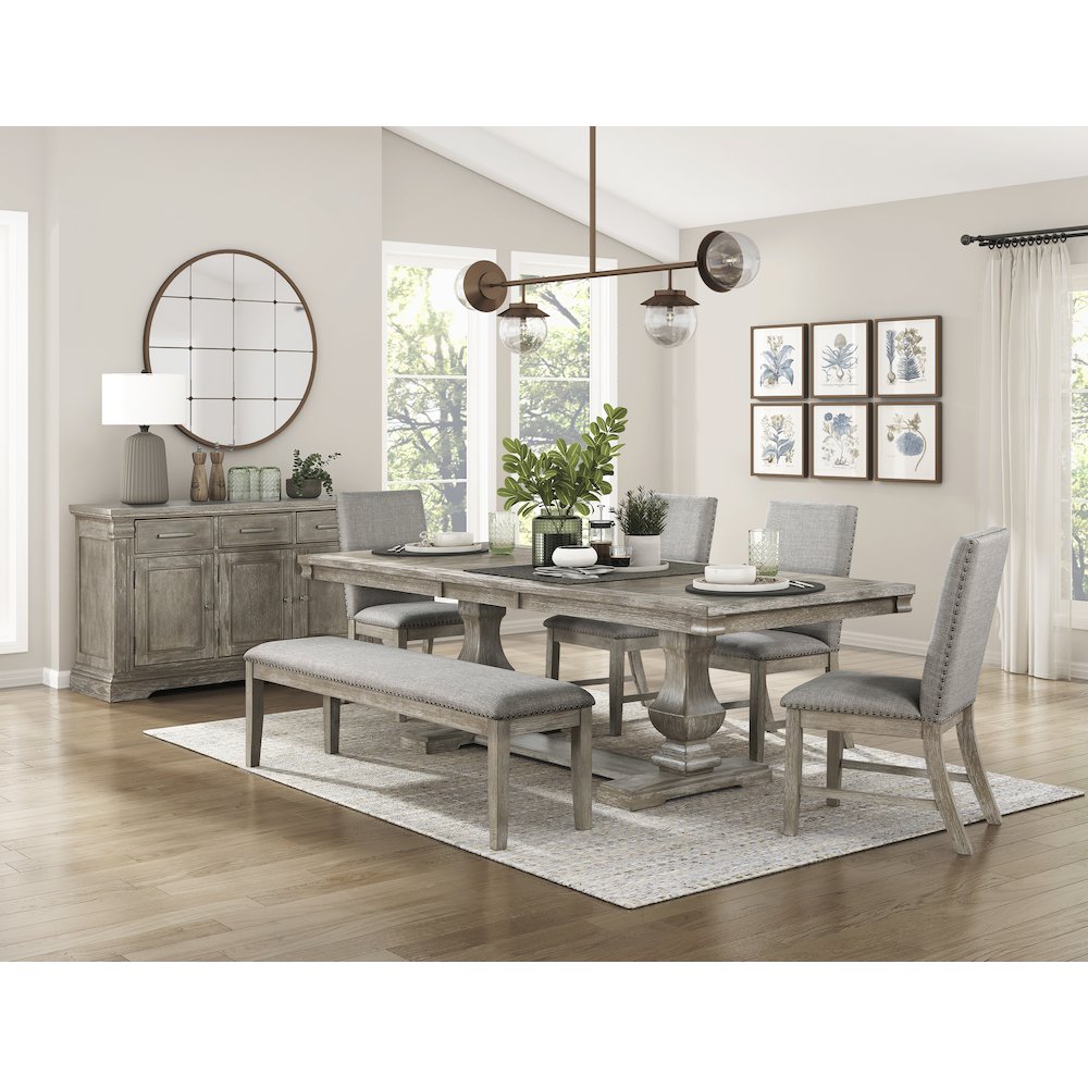 Southlake Textured Dining Room Side Chair, set of 2 in Light gray