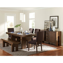 Sedley Poplar Bench in Walnut