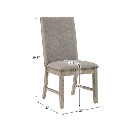 Southlake Textured Dining Room Side Chair, set of 2 in Light gray