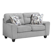 Bennett Chenille 2pc Set: Sofa, Love in Gray