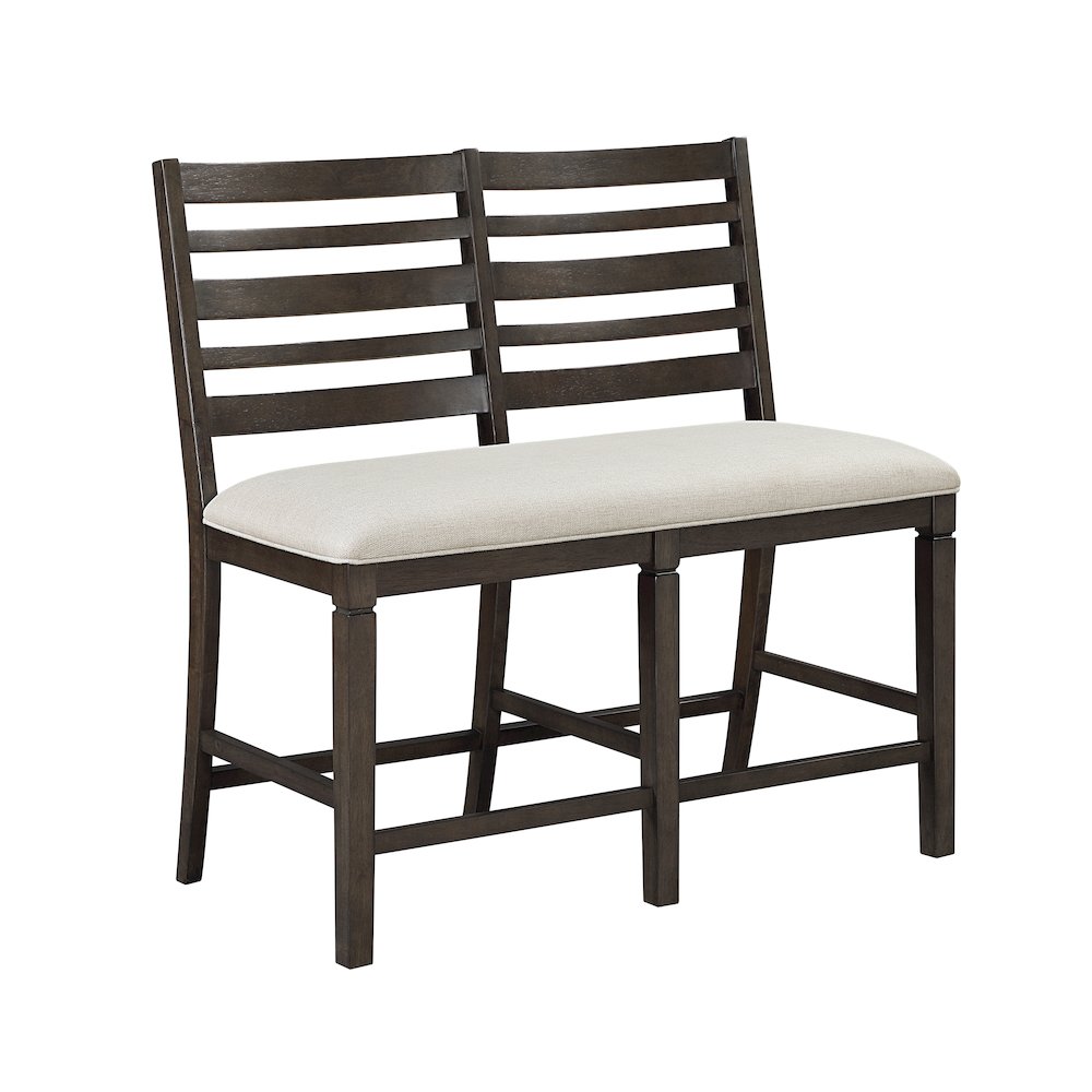 Victoria Asian Hardwood Counter Height Bench in Dark Espresso