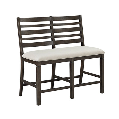 Victoria Asian Hardwood Counter Height Bench in Dark Espresso