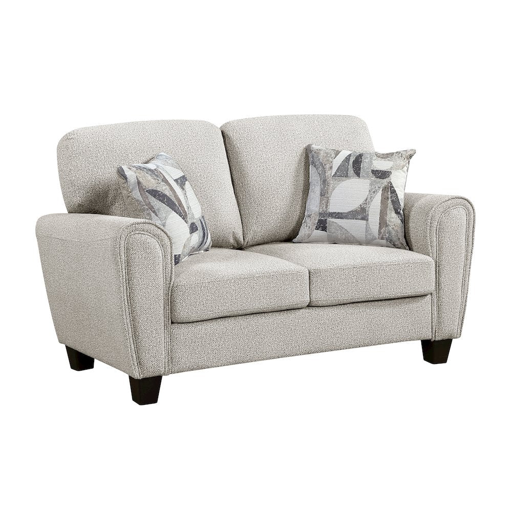 Lemond Chenille Love Seat in Gray