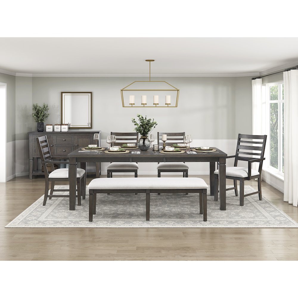 Victoria Asian Hardwood Dining Arm Chair, Set of 2 in Dark Espresso