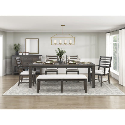 Victoria Asian Hardwood Dining Arm Chair, Set of 2 in Dark Espresso