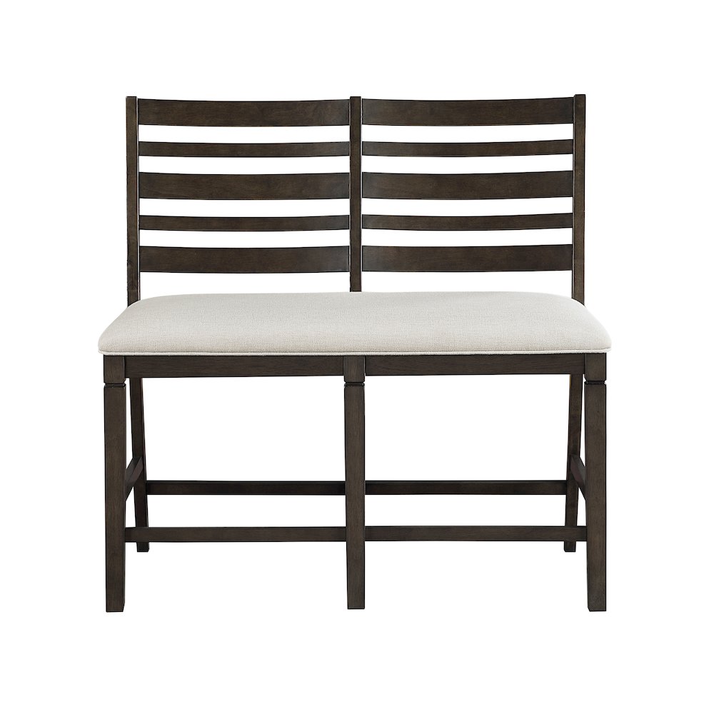 Victoria Asian Hardwood Counter Height Bench in Dark Espresso