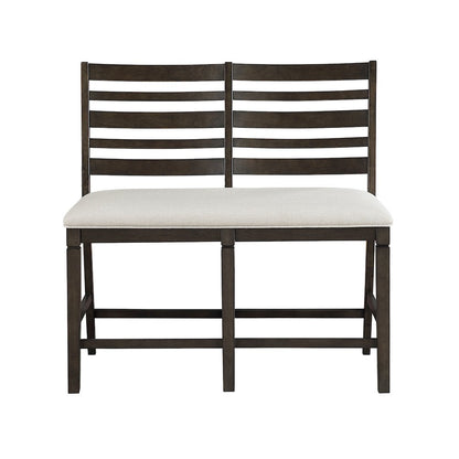 Victoria Asian Hardwood Counter Height Bench in Dark Espresso