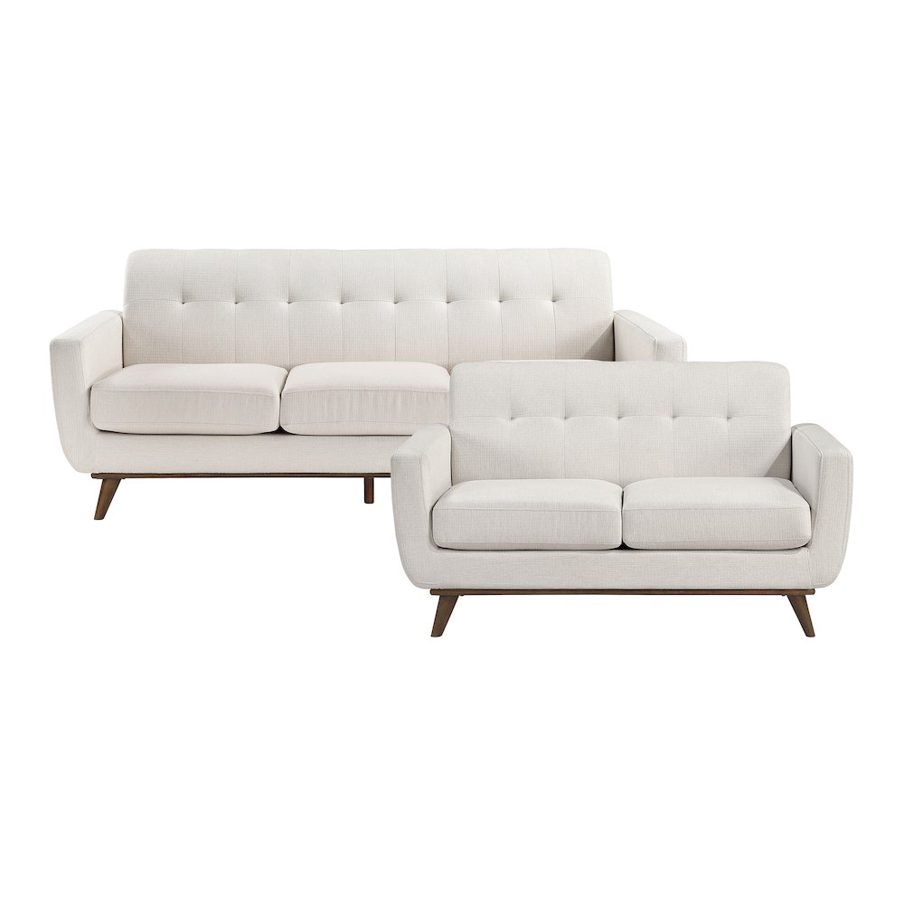 Martina Textured 2pc Set: Sofa, Love in Beige