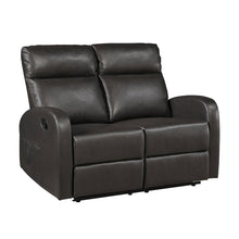 Allen Faux Leather 2pc Set: Sofa, Love in Espresso