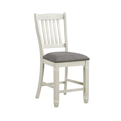 Granby Pine 5pcs Counter Height Dining Set in Antique White & Rosy Brown