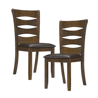 Darla Wood Dining Room Side Chair, set of 2 in Brown