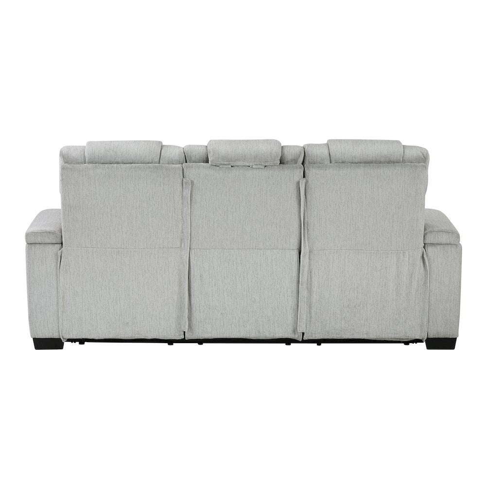 Ronan Microfiber 3pc Set: Sofa, Love, Chair in Light Gray