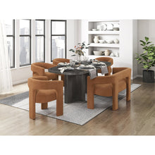 Marais Boucle Dining Bench in Orange