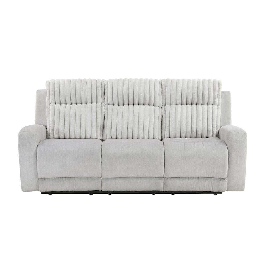 Benton Corduroy 3pc Set: Sofa, Love, Chair in Light Gray