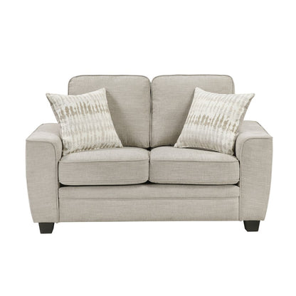 Zander Chenille 2pc Set: Sofa, Love in Taupe