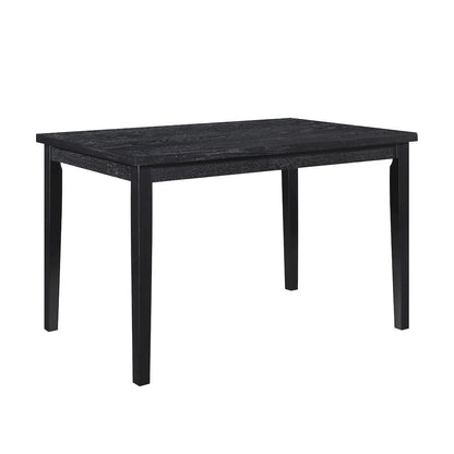 Andreas Asian Hardwood 5-Piece Dining Set in Black