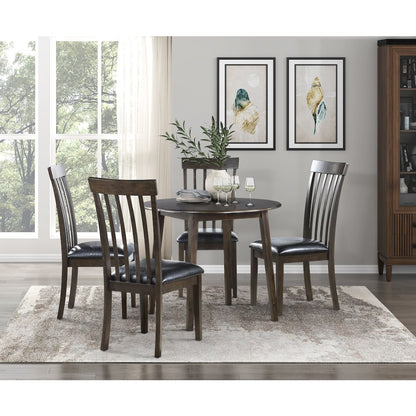 Rutland Asian Hardwood 5-Piece Dining Set in Espresso