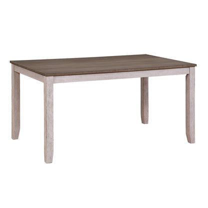 Ithaca Asian Hardwood 5-Piece Dining Set in Grayish White and Brown