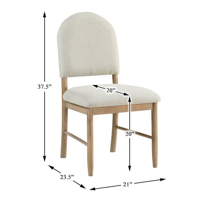 Myrna Textured Dining Side Chair, Set of 2 in Beige