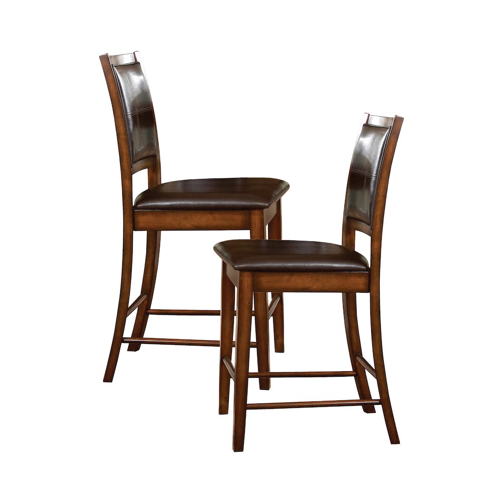 Verona Wood Counter Height Dining Room Chair, set of 2 in Dark brown